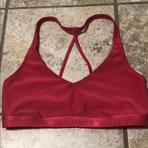 Under Armour Coral Pink Sports Bra M medium